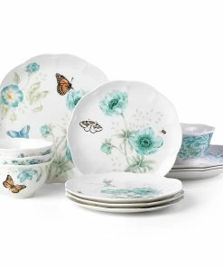 Lenox Butterfly Meadow Turquoise 12-pc Dinnerware Set
