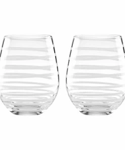 Kate Spade Charlotte Street 2-Piece Stemless Wine Glass Set