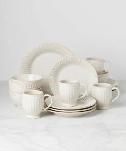 Lenox French Perle Groove 16-Piece Dinnerware Set