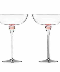 Kate Spade Drinkware Rosy Glow™ 2-piece Champagne Saucer Set