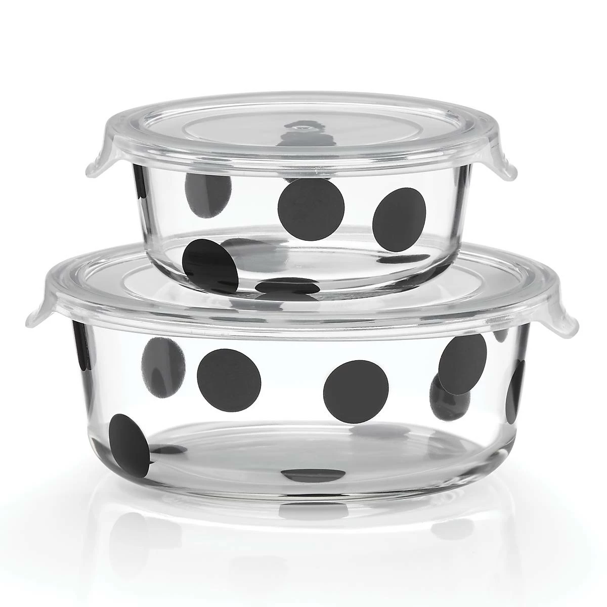 Kate Spade Kitchen Deco Dotโข 2-piece Round Food Storage Set
