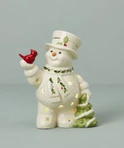 Lenox Happy Holly Days Light-Up Figurine Décor