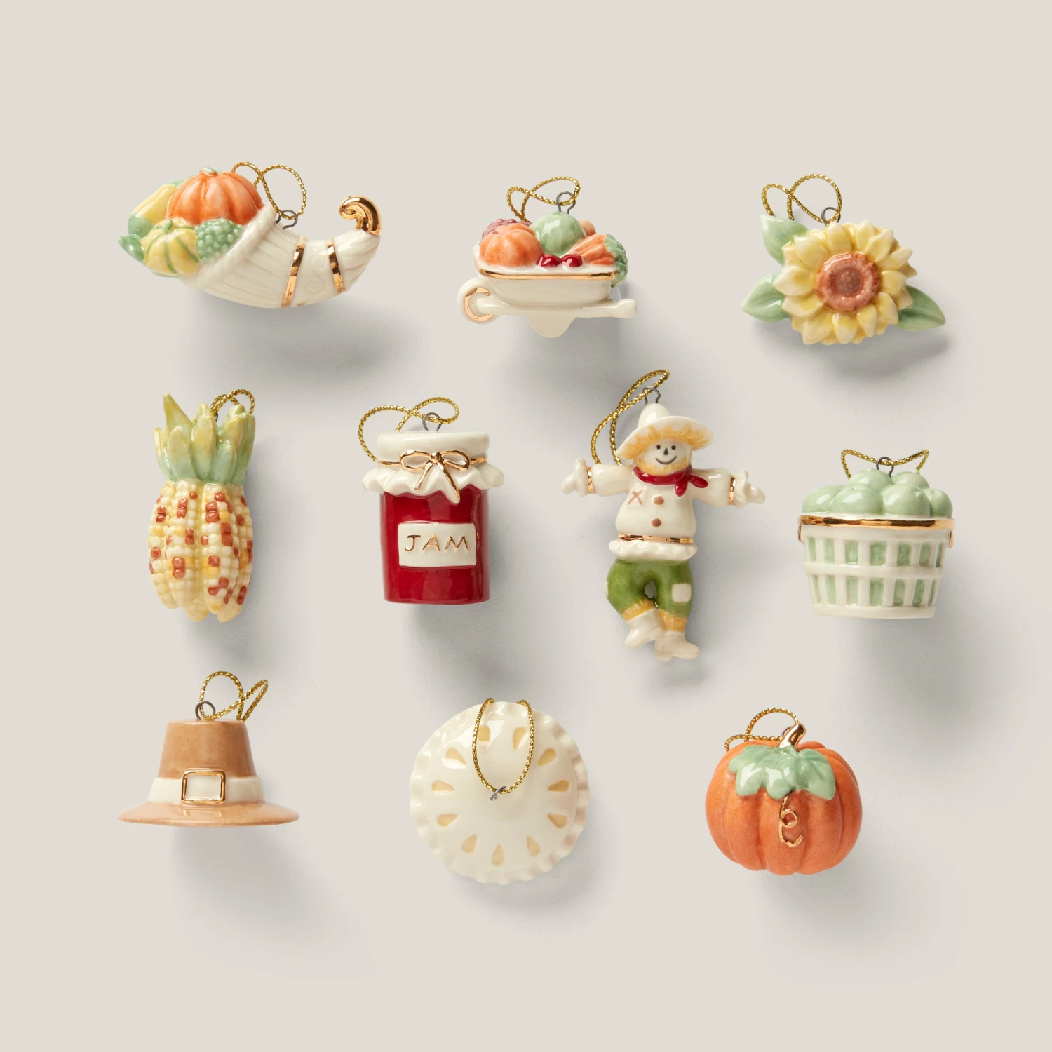 Lenox Autumn Favorites 10 Piece Ornament & Tree Set
