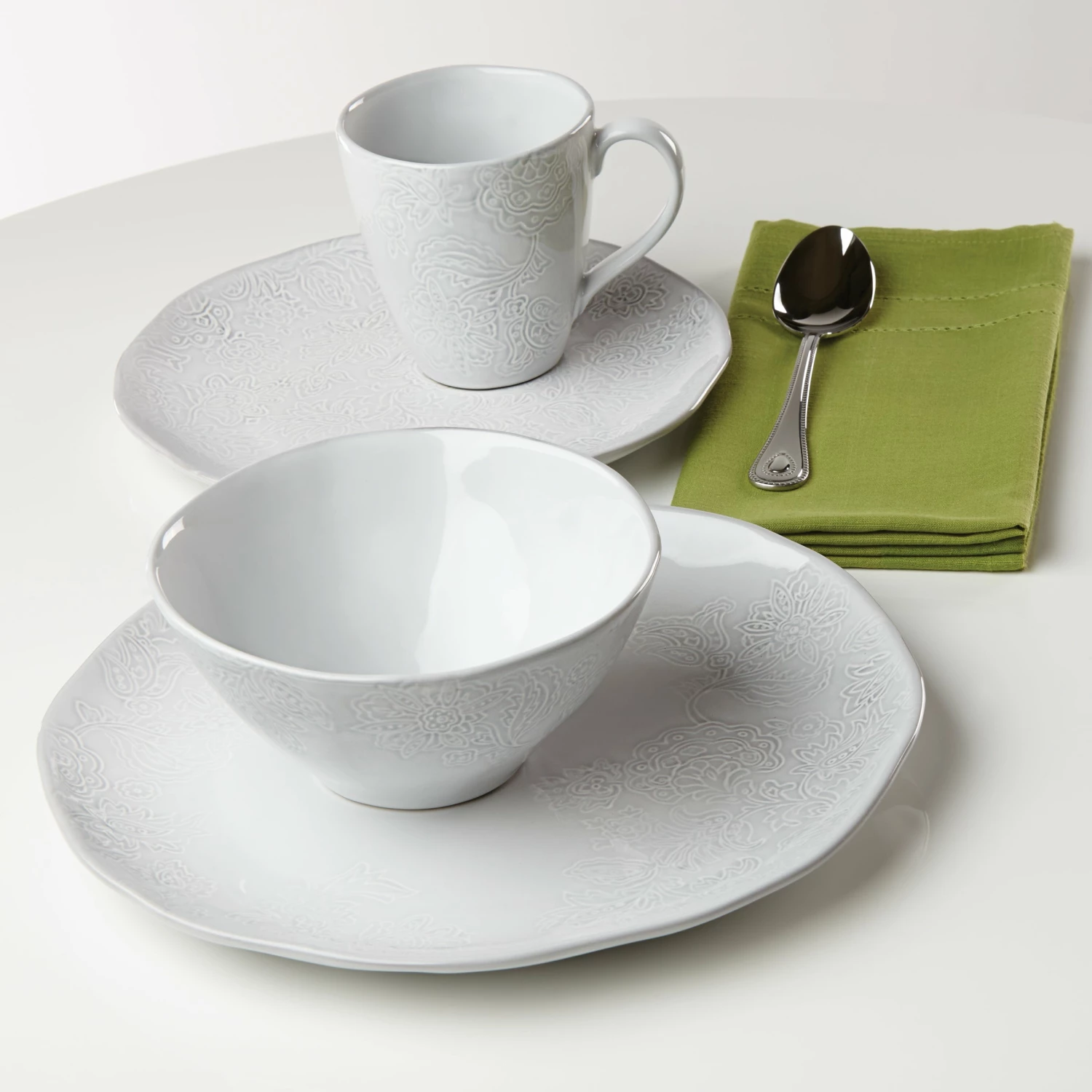 Lenox Dinnerware French Carved Flower 4-Piece Place Setting