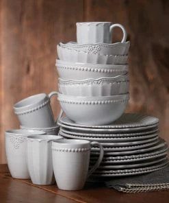 Lenox French Carved Bead 16-Piece Dinnerware Set