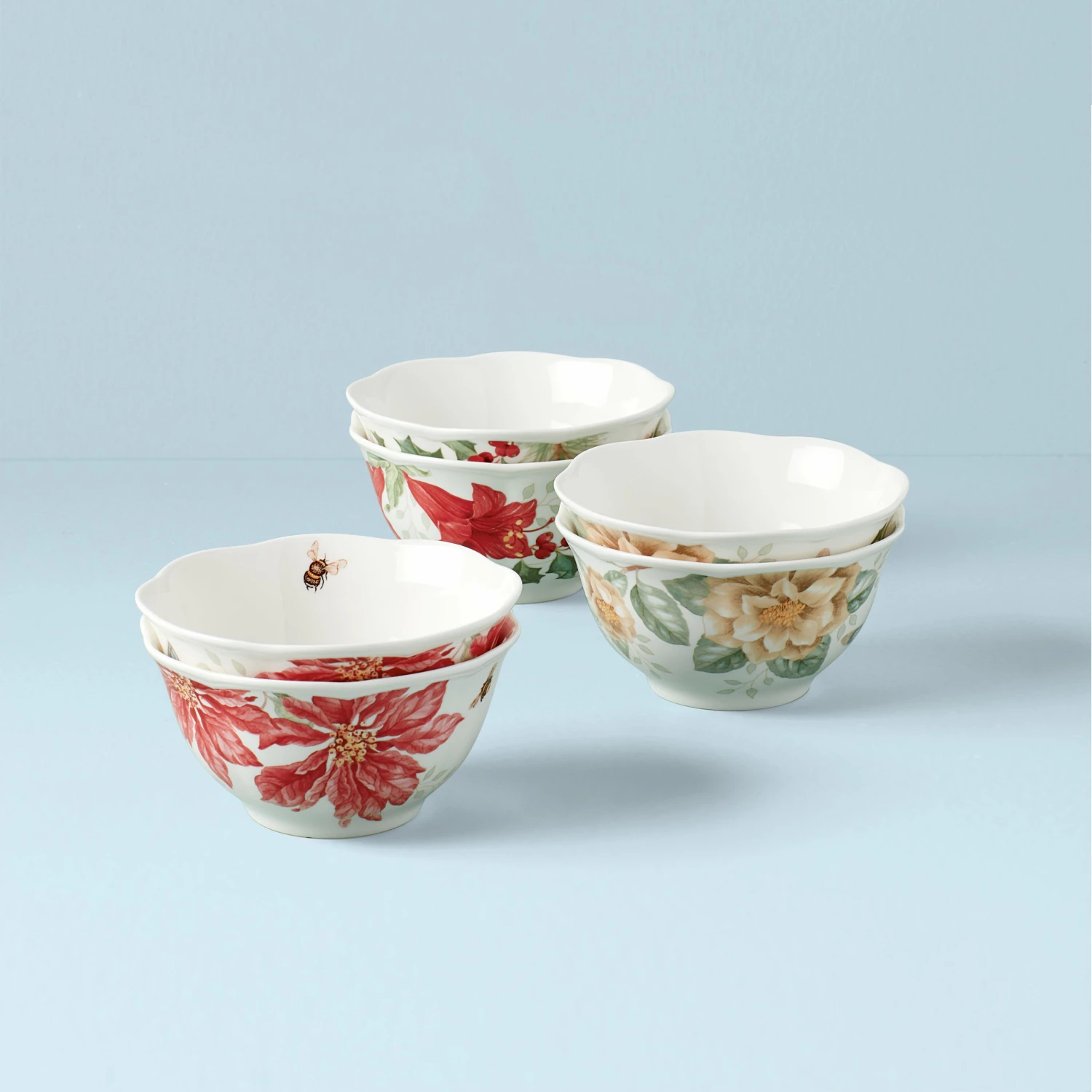 Lenox Butterfly Meadow Holiday 6-Piece Rice Bowl Set