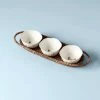 Lenox Butterfly Meadow Rattan Hors D'oeuvres With Bowls