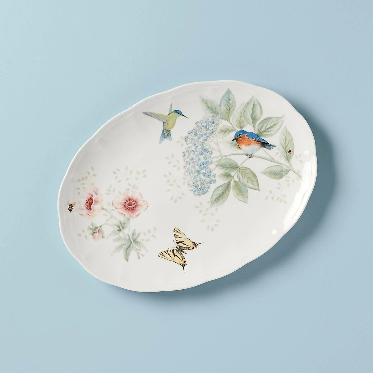 Lenox Butterfly Meadow Flutter Eastern Bluebird Platter