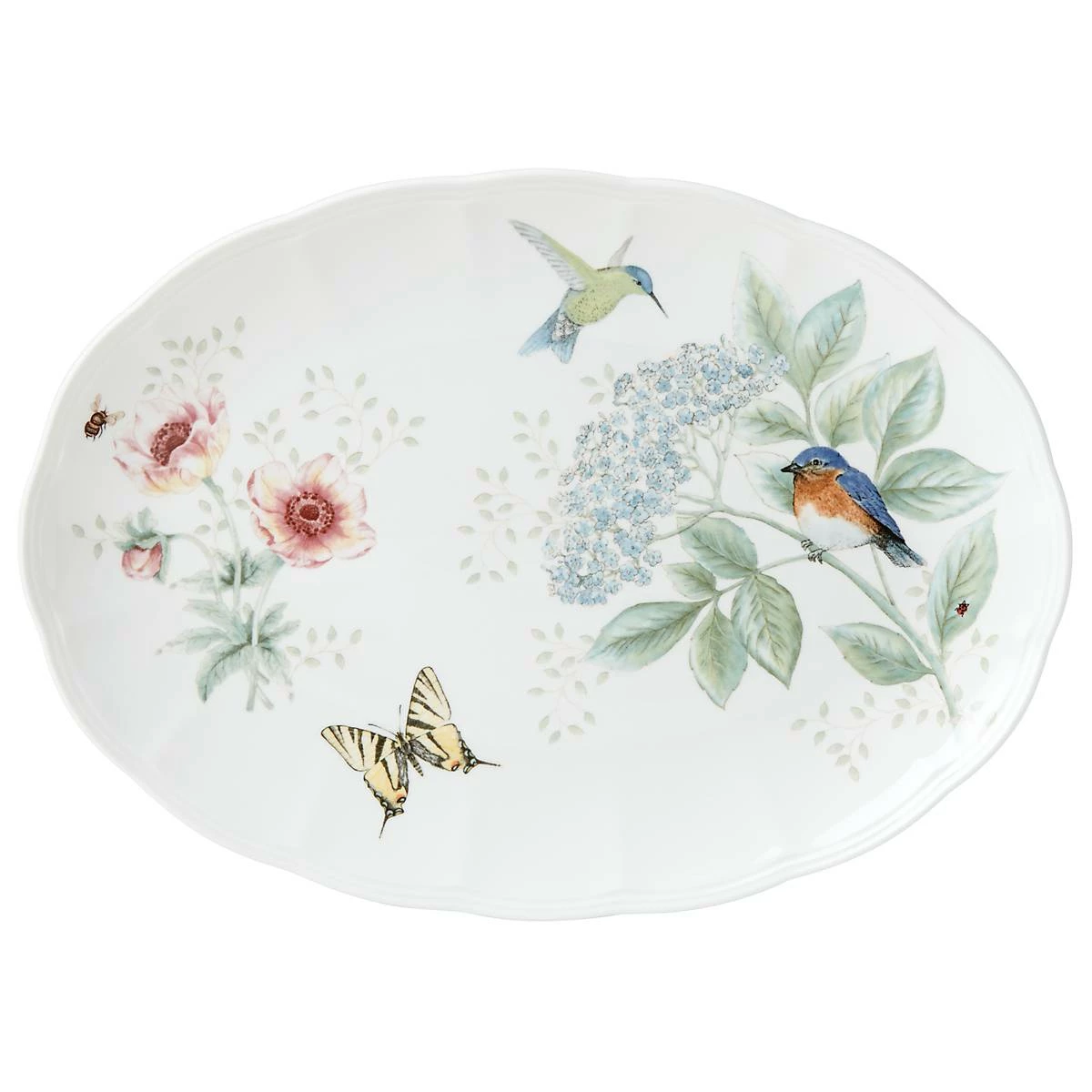 Lenox Butterfly Meadow Flutter Eastern Bluebird Platter