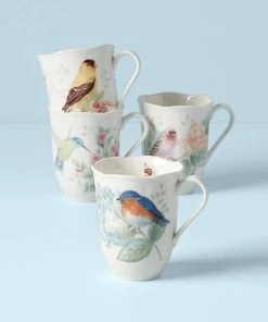 Lenox Dinnerware Butterfly Meadow Flutter 4-Piece Mug Set