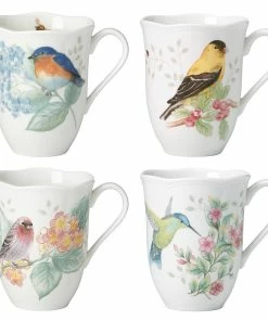 Lenox Dinnerware Butterfly Meadow Flutter 4-Piece Mug Set