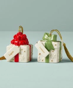 Lenox Forever Friends Presents 2 Piece Ornament Set Personalized Ornaments