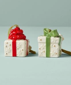 Lenox Forever Friends Presents 2 Piece Ornament Set Personalized Ornaments