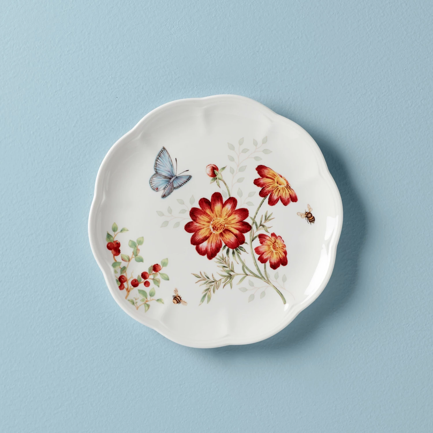 Lenox Dinnerware Butterfly Meadow Red Salad Plate