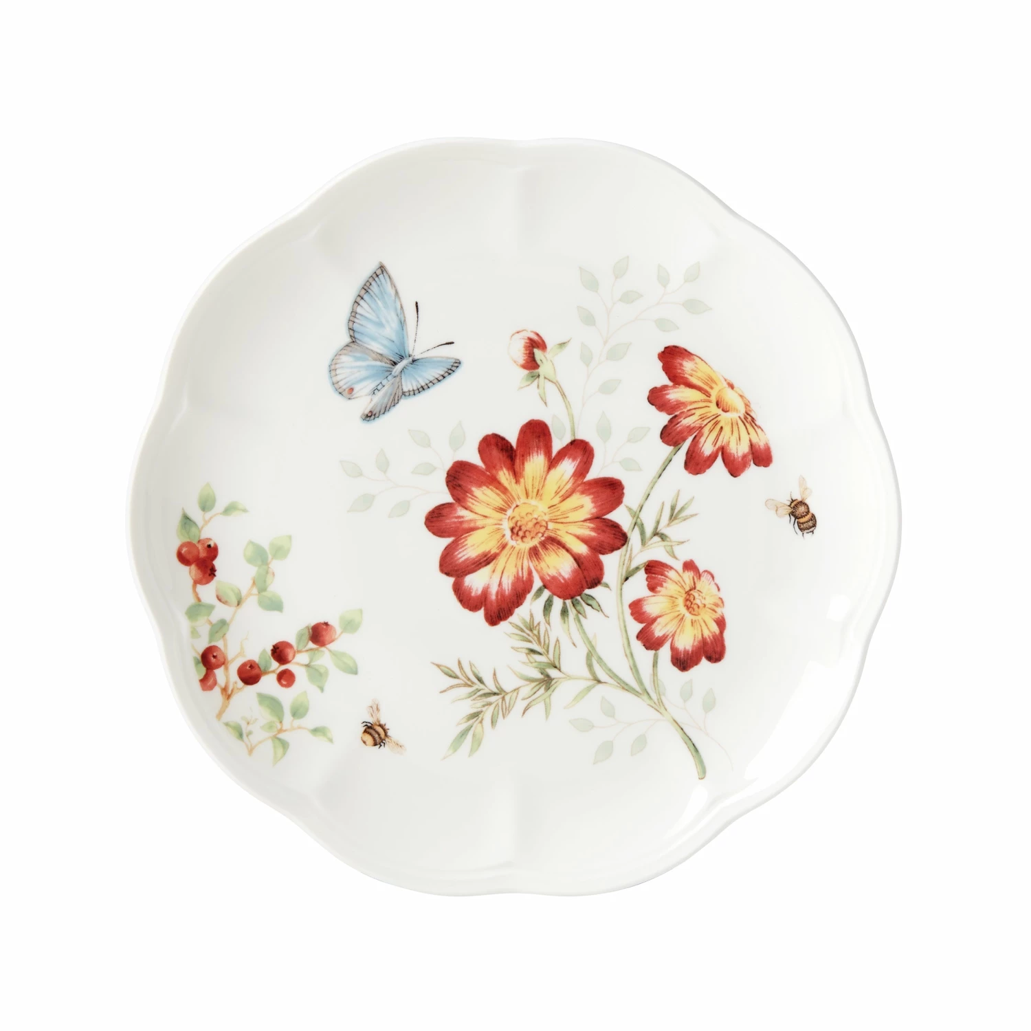 Lenox Dinnerware Butterfly Meadow Red Salad Plate