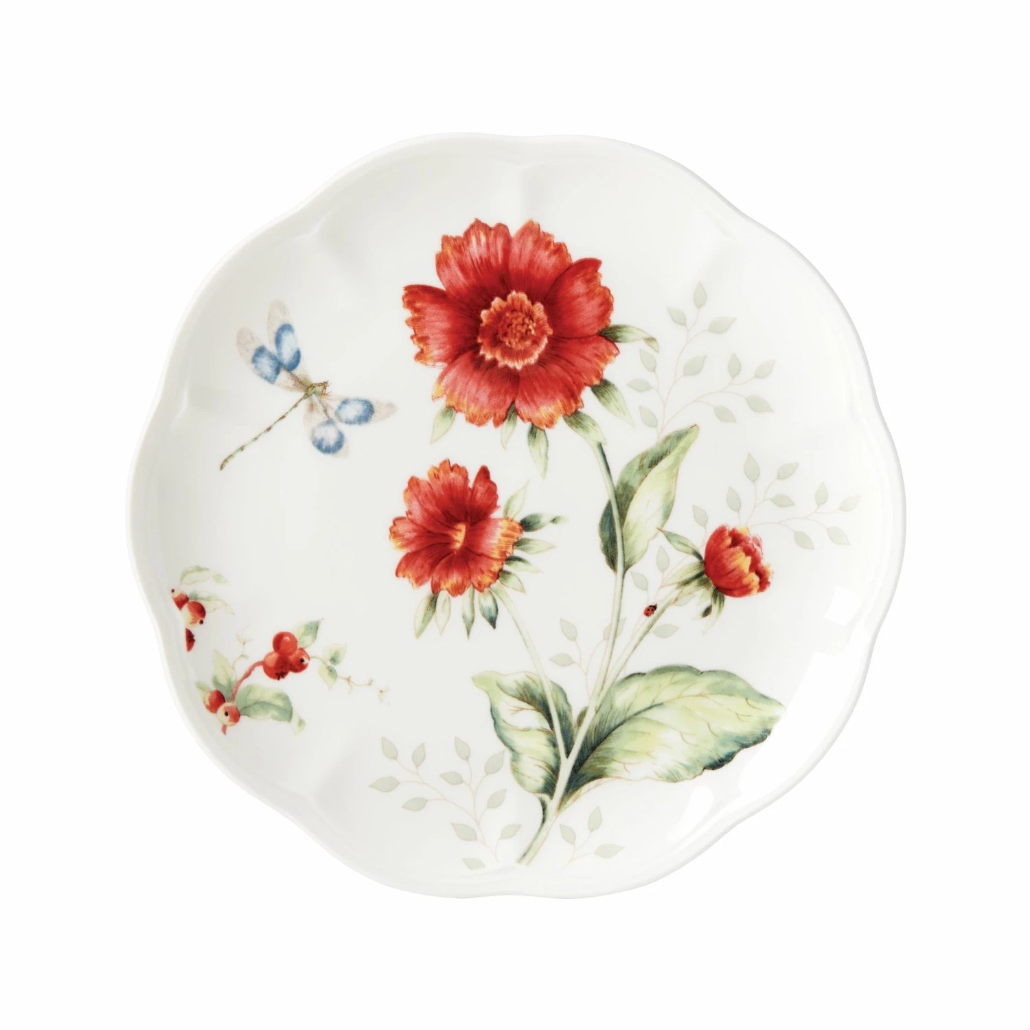 Lenox Dinnerware Butterfly Meadow Red Salad Plate