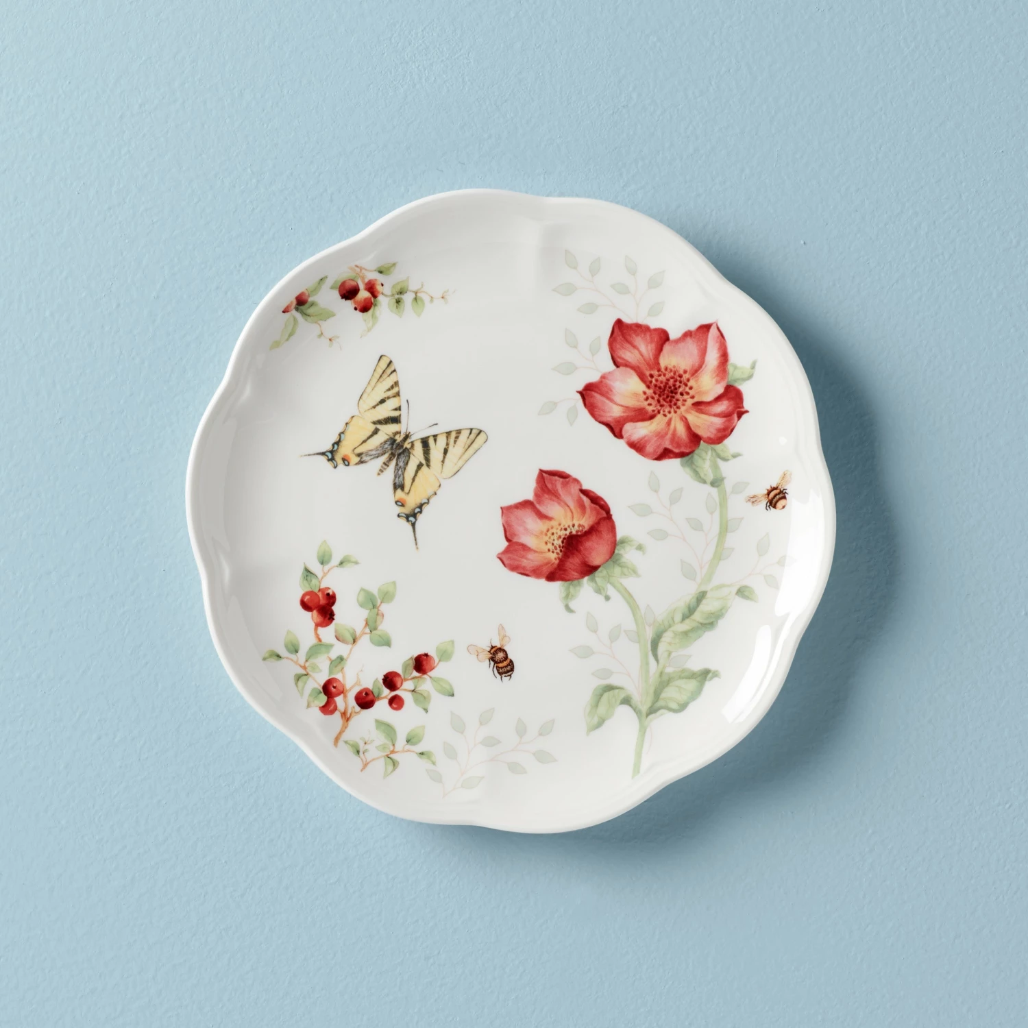 Lenox Dinnerware Butterfly Meadow Red Salad Plate