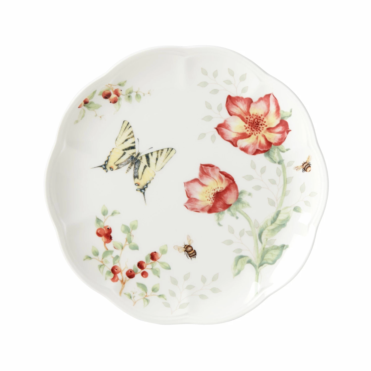 Lenox Dinnerware Butterfly Meadow Red Salad Plate