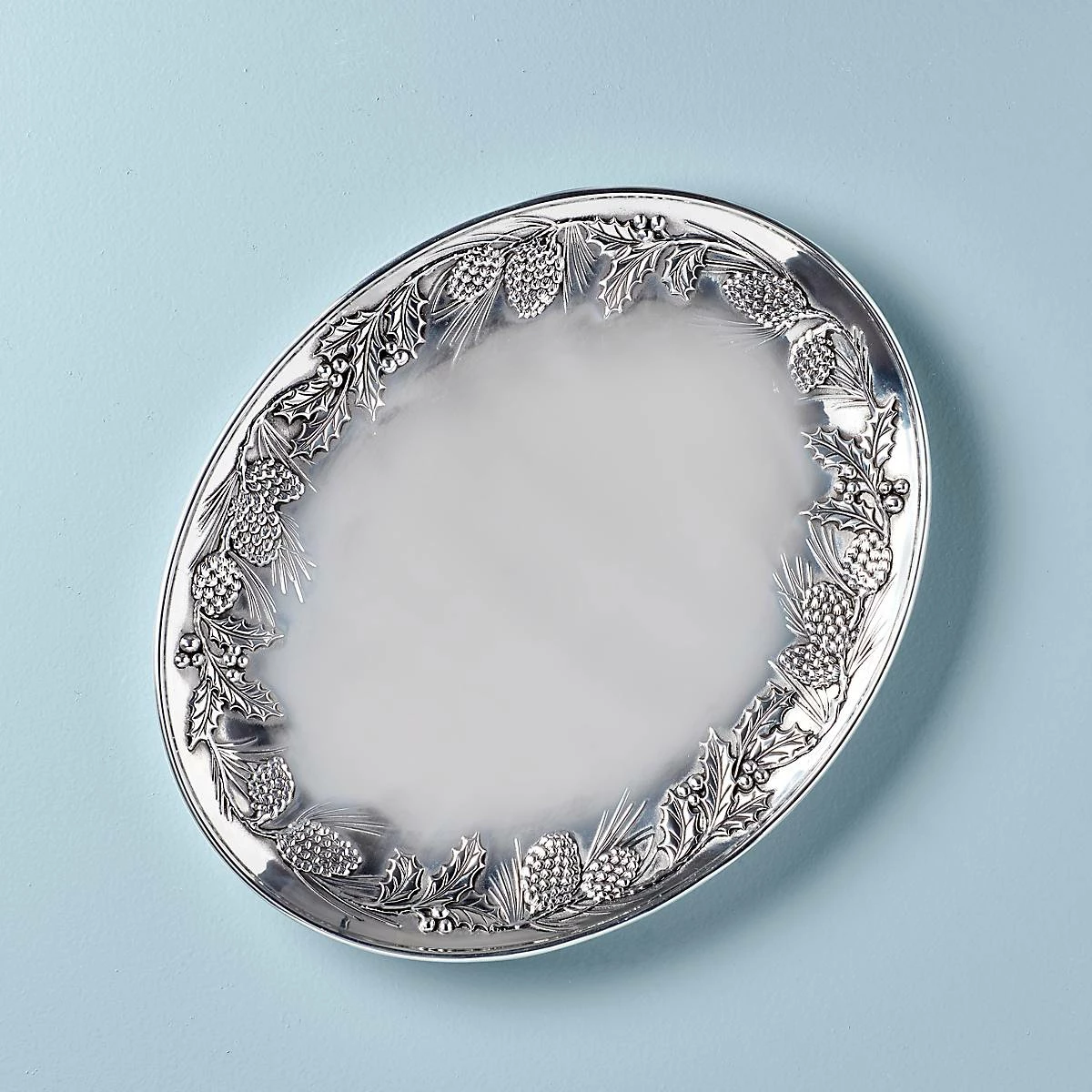 Lenox Holiday™ Metal Pinecone & Holly Platter Dinnerware