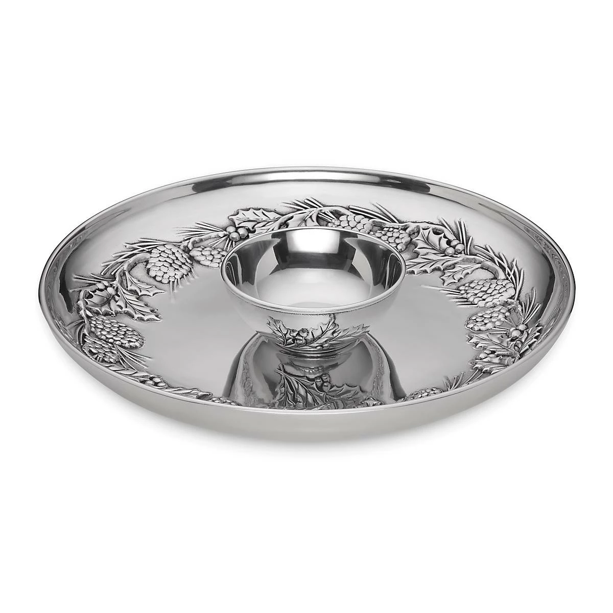 Lenox Holiday™ Metal Pinecone & Holly Chip & Dip