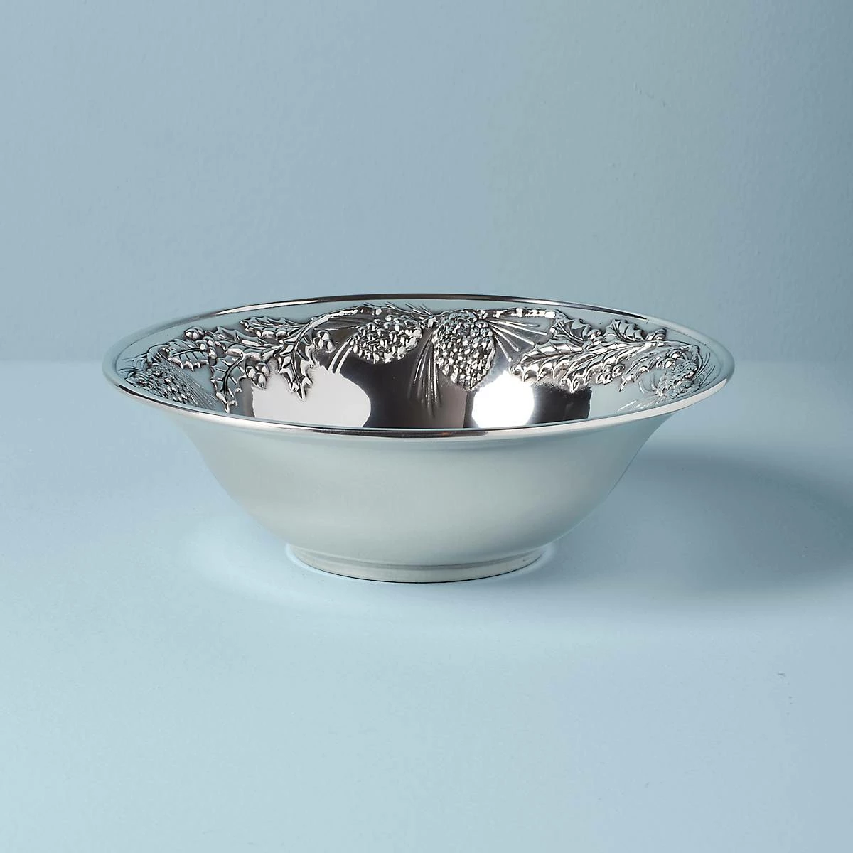 Lenox Dinnerware Holiday™ Metal Pinecone & Holly Serving Bowl