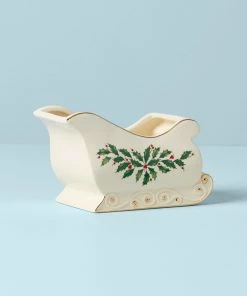 Lenox Holiday Sleigh Candy Dish Dinnerware