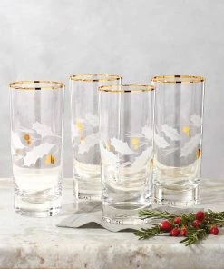 Lenox Holiday™ Gold 4-piece Highball Glass Set Drinkware