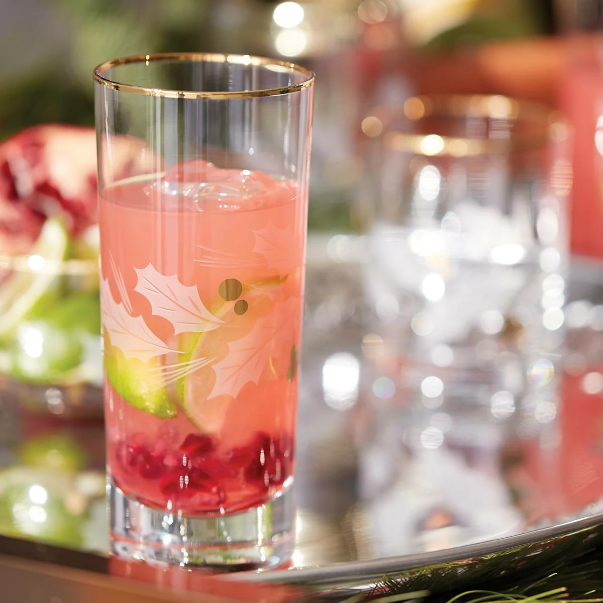 Lenox Holiday™ Gold 4-piece Highball Glass Set Drinkware