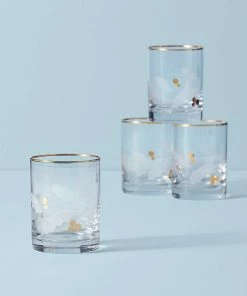 Lenox Holiday Gold 4-Piece Double Old Fashioned Set Drinkware