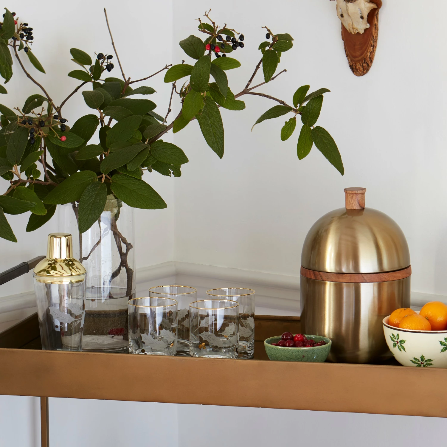 Lenox Holiday Gold 4-Piece Double Old Fashioned Set Drinkware