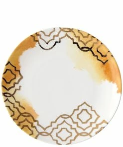 Lenox Dinnerware Mosaic Radiance Goldenrod Tidbit Plate