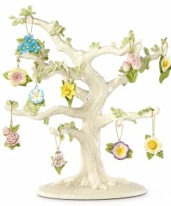 Lenox Celebrate Flowers 10-Piece Ornament & Tree Set Ornament Trees