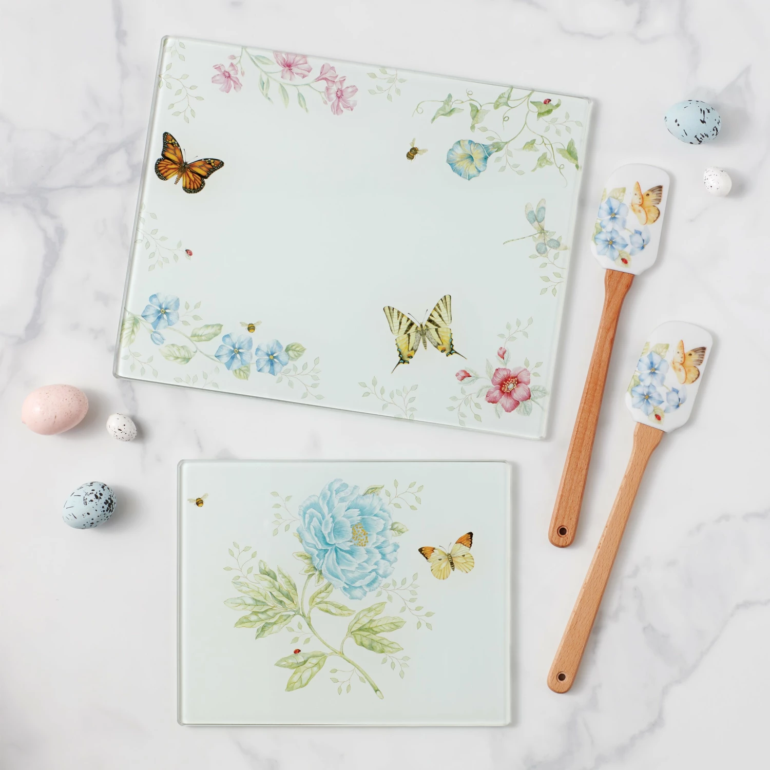 Lenox Butterfly Meadow® Small Glass Cutting Board Kitchen
