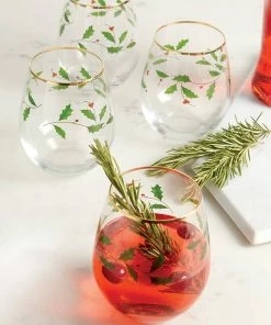 Lenox Drinkware Holiday™ 4-piece Stemless Wine Glasses
