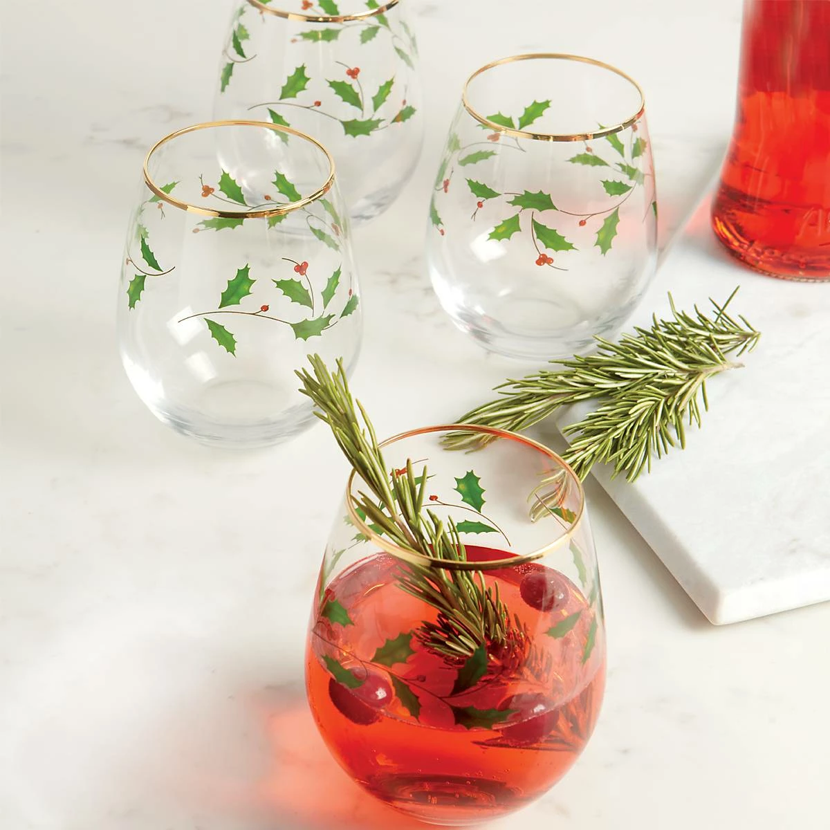 Lenox Drinkware Holiday™ 4-piece Stemless Wine Glasses