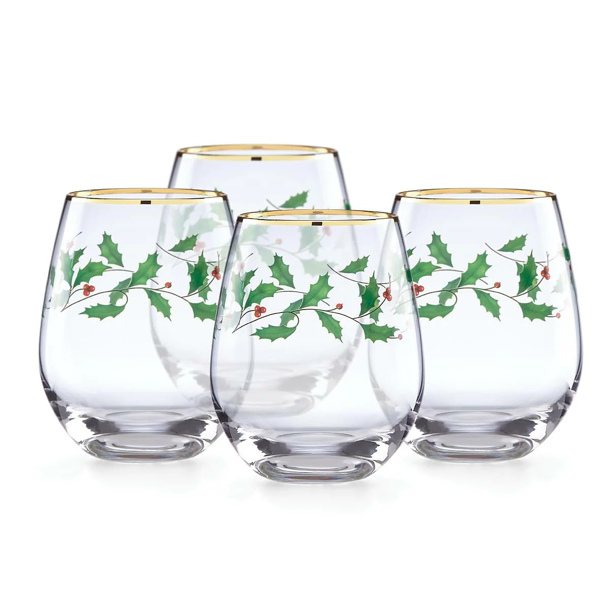 Lenox Drinkware Holiday™ 4-piece Stemless Wine Glasses