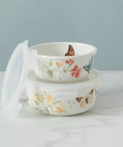 Lenox Butterfly Meadow Large Round Food Container