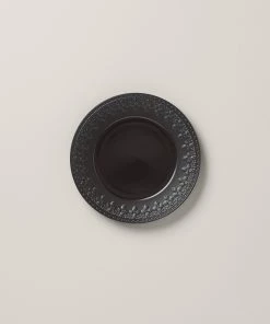 Lenox Dinnerware Chelse Muse Fleur Matte Black 4pc Accent Plate Set