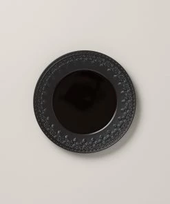 Lenox Chelse Muse Fleur Matte Black 4pc Dinner Plate Set