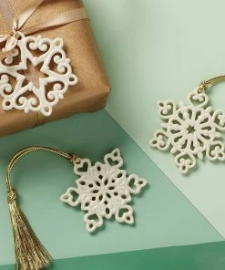 Lenox For The Family Mini Snowflake 3-Piece Ornament Set