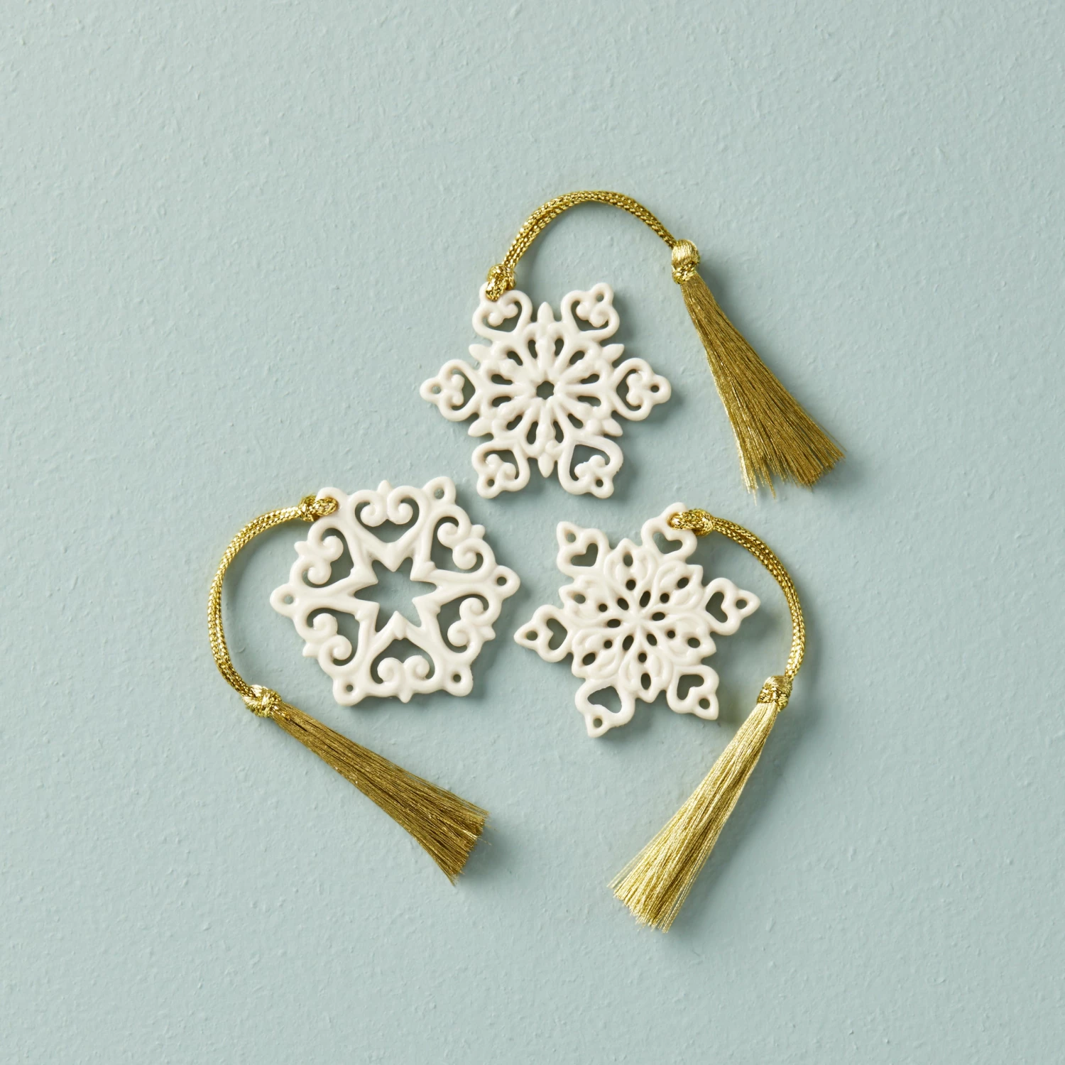 Lenox For The Family Mini Snowflake 3-Piece Ornament Set