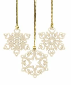 Lenox For The Family Mini Snowflake 3-Piece Ornament Set