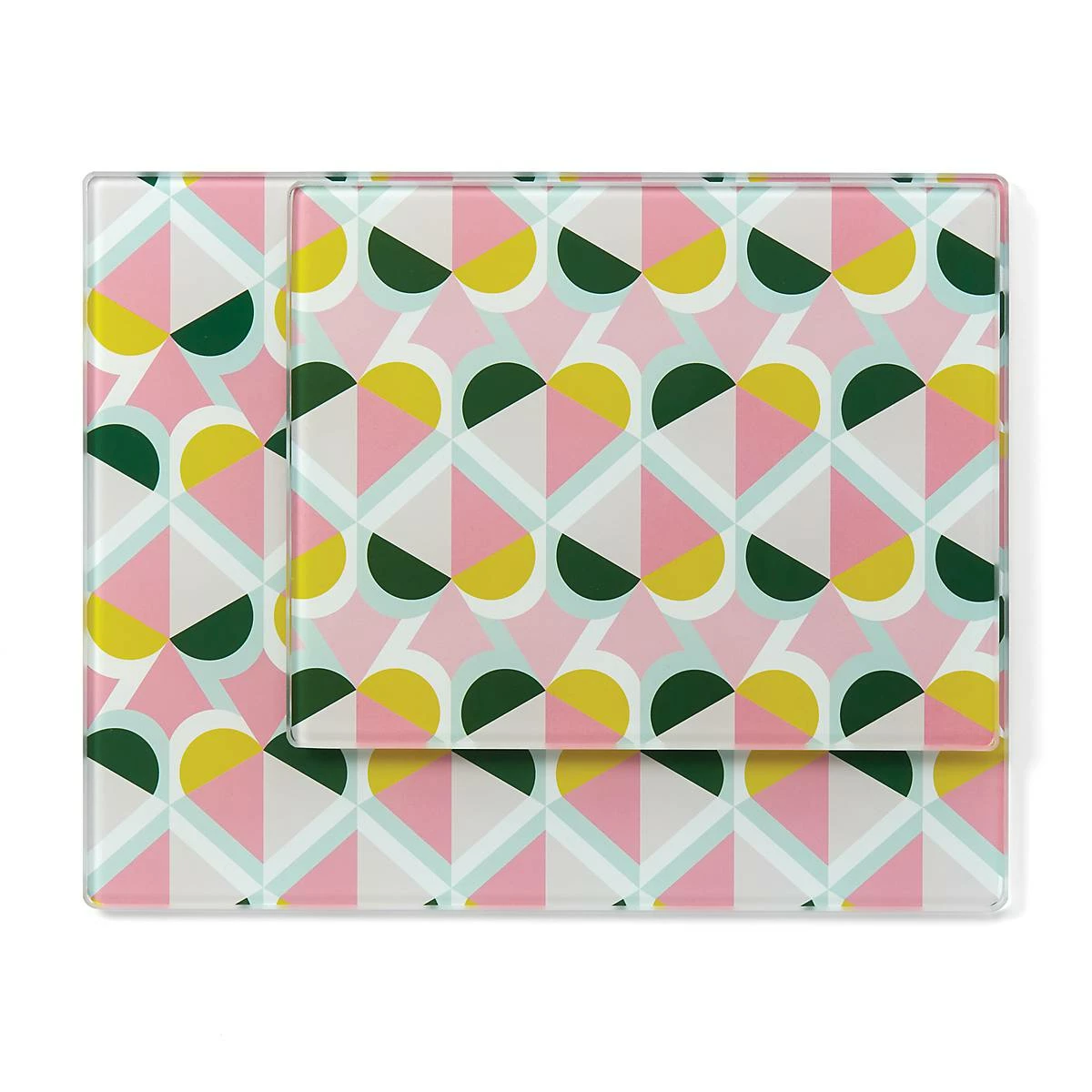 Kate Spade Geo Spade™ 2-piece Glass Prep Board Set Kitchen
