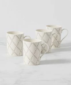 Lenox Textured Neutrals 4-piece Mug Set Dinnerware