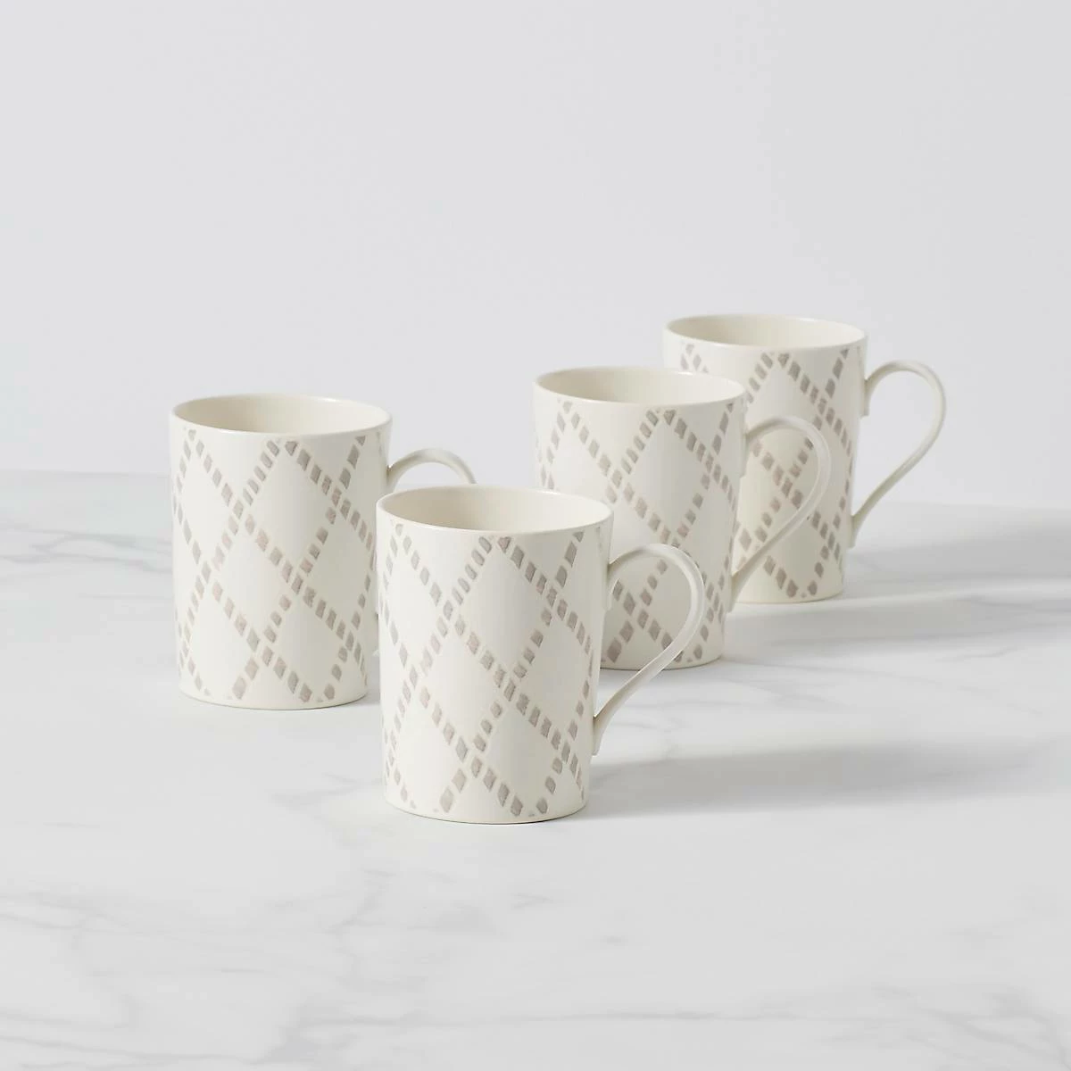 Lenox Textured Neutrals 4-piece Mug Set Dinnerware