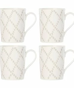 Lenox Textured Neutrals 4-piece Mug Set Dinnerware