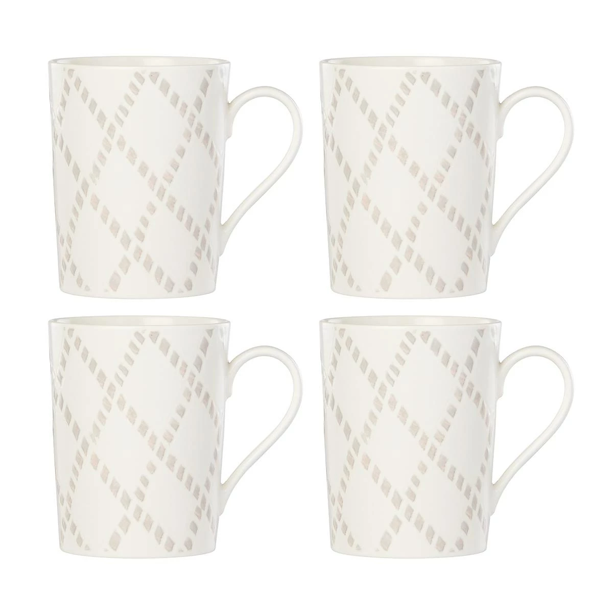 Lenox Textured Neutrals 4-piece Mug Set Dinnerware