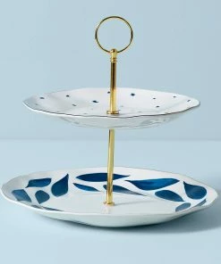 Lenox Dinnerware Blue Bay 2-Tiered Server