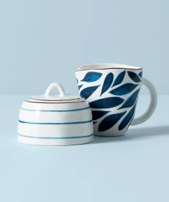 Lenox Blue Bay 2-piece Creamer & Sugar Bowl Set Dinnerware
