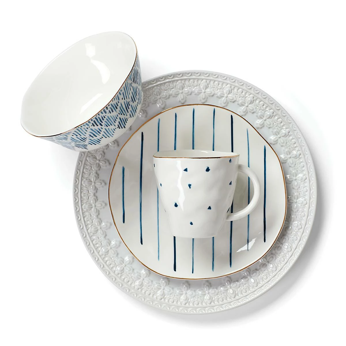 Lenox Dinnerware Blue Bay 4-Piece Dessert Mug Set